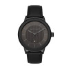 Horlogeband Armani Exchange AX1467 Leder Zwart 22mm
