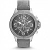 Horlogeband Armani Exchange AX1510 Leder Grijs 22mm