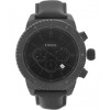 Horlogeband Fossil BQ1648 Leder Zwart 22mm