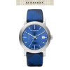 Horlogeband Burberry BU1790 Leder/Kunststof Blauw 20mm