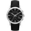 Horlogeband Burberry BU9356 Leder Zwart 22mm