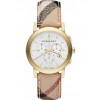 Horlogeband Burberry BU9752 Leder/Kunststof Beige 20mm
