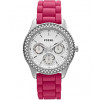 Horlogeband Fossil ES3214 Silicoon Roze 18mm