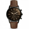 Horlogeband Fossil FS5437 Leder Bruin 22mm