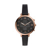 Horlogeband Fossil FTW7035 Leder Zwart 12mm