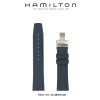 Horlogeband Hamilton H600.163.102 Rubber Blauw 20mm