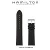 Horlogeband Hamilton H690.685.105 Leder Zwart 22mm