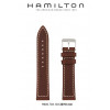 Horlogeband Hamilton H644550 / H001.64.455.533.01 Leder Bruin 20mm