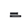 Horlogeband Universeel JD009.01 Silicoon Zwart 22mm