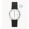 Horlogeband Skagen SKT1201 Leder Zwart 22mm