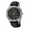 Horlogeband Seiko 7T62-0JL0 / SNAC79P1 Leder Zwart 20mm