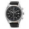 Horlogeband Seiko SSB271P / 8T67-00D0 Leder Zwart 22mm