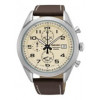Horlogeband Seiko SSB273P1 / 8T67-00D0 / L0HF014J0 Leder Bruin 22mm