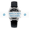 Horlogeband Tag Heuer CS3111 / BX0726 Leder Zwart 18mm