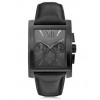 Guess horlogeband W0010G2 Leder Zwart + zwart stiksel