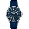 Horlogeband Tag Heuer WAY2021B / FT6150 Rubber Blauw 21.5mm
