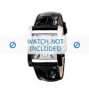 Horlogeband Armani AR0186 Leder Zwart 28mm