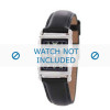 Horlogeband Armani AR0207 / AR0101 / AR0121 / AR5601 / AR0604 Leder Zwart 18mm