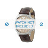 Horlogeband Armani AR0562 Leder Bruin 21mm