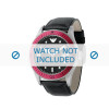 Horlogeband Armani AR0567 Leder Zwart 26mm
