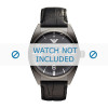 Horlogeband Armani AR0368 Leder Zwart 22mm