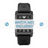 Horlogeband Armani AR0499 Silicoon Zwart 24mm
