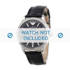 Horlogeband Armani AR0539 Leder Zwart 21mm