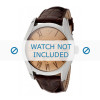 Horlogeband Armani AR0645 Leder Donkerbruin 22mm