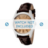 Horlogeband Armani AR0646 Leder Bruin 18mm