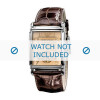 Armani horlogeband AR4223 Leder Bruin 26mm + bruin stiksel