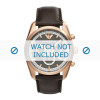 Horlogeband Armani AR6005 Leder Bruin 23mm