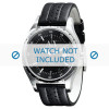 Horlogeband Armani AX1055 Leder Zwart 22mm