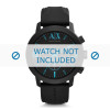 Horlogeband Armani AX1356 Silicoon Zwart 24mm