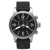 Horlogeband Burberry BU7808 Leder Zwart 22mm