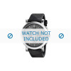 Horlogeband Burberry BU1756 Leder/Textiel Zwart 22mm