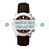 Horlogeband Burberry BU2307 Leder Bruin 22mm