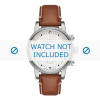 Horlogeband Burberry BU7817 Leder Bruin 20mm