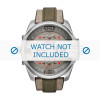 Diesel horlogeband DZ7375 Leder Cream wit / Beige / Ivoor 28mm