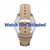 Horlogeband Fossil ES2997 Leder Beige 18mm
