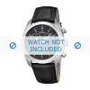 Horlogeband Festina F16777-4 / F16779-4 Leder Zwart 24mm