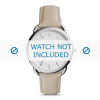 Horlogeband Fossil ES3806 Leder Beige 16mm