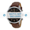 Horlogeband Fossil FS4873 Leder Bruin 22mm