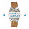 Guess horlogeband 15059L9 Leder Beige 10mm + bruin stiksel