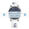 Hugo Boss horlogeband HB-103-1-14-2495 / HB659302447 Rubber Wit 22mm
