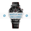Horlogeband Hugo Boss HB-284-1-27-2911 / HB1513390 / HB659302753 Croco leder Zwart 22mm