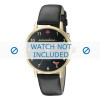 Horlogeband Kate Spade New York KSW1039 Leder Zwart 16mm