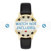 Horlogeband Kate Spade New York KSW1052 Leder Zwart 16mm