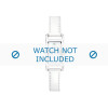 Lacoste horlogeband 2000367 / LC-05-3-19-0066 Leder Wit 12mm + wit stiksel
