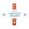 Lacoste horlogeband 2000385 / LC-05-3-14-0009 Leder Oranje 12mm + wit stiksel