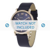 Horlogeband Marc by Marc Jacobs MBM1329 / MBM3330 / MBM1201 Leder Blauw 18mm